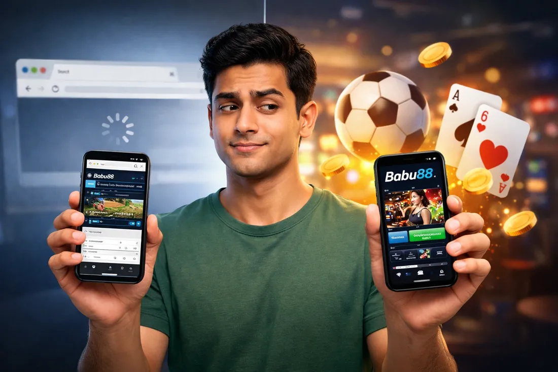 Comparison of the Babu88 mobile website and app for players in Bangladesh